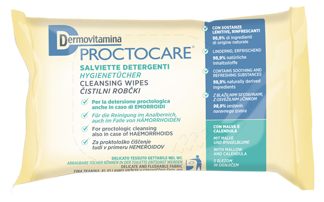 DERMOVITAMINA PROCTOCARE 15 SALVIETTE DETERGENTI - maxifarmacia.it