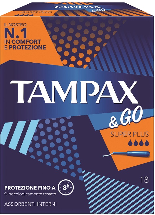 TAMPAX &GO ASSORBENTE INTERNO SUPER PLUS 18 PEZZI - maxifarmacia.it
