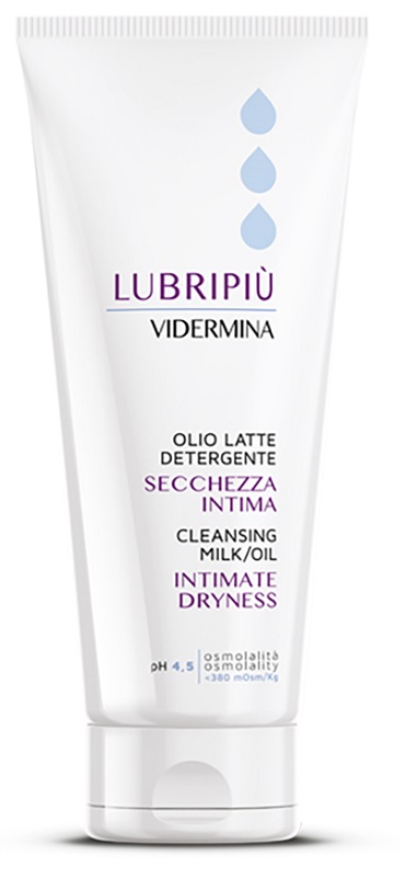 VIDERMINA LUBRIPIU' OLIO LATTE DETERGENTE SECCHEZZA INTIMA 200 ML - maxifarmacia.it
