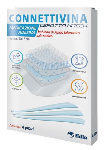 CEROTTO CONNETTIVINA HITECH 8 X 12 CM 4 PEZZI - maxifarmacia.it