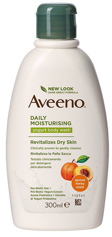 AVEENO BAGNO DOCCIA YOGURT ALBICOCCA E MIELE 300 ML - maxifarmacia.it
