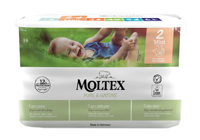 PANNOLINI MOLTEX PURE & NATURE MINI 3-6 KG TAGLIA 2 38 PEZZI - maxifarmacia.it