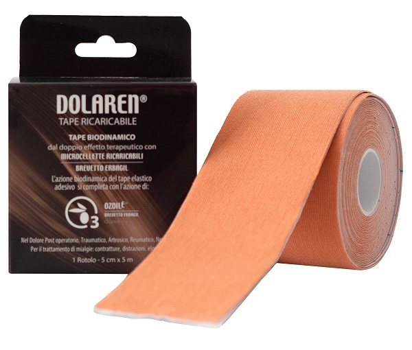 DOLAREN TAPE RICARICABILE CEROTTO TERAPEUTICO BEIGE CM 5X5 M IN ROTOLO - maxifarmacia.it