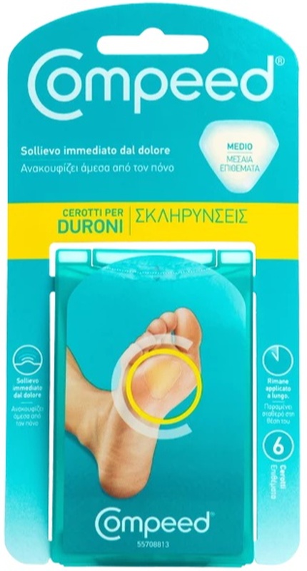 COMPEED 6 CEROTTI MEDI PER DURONI - maxifarmacia.it