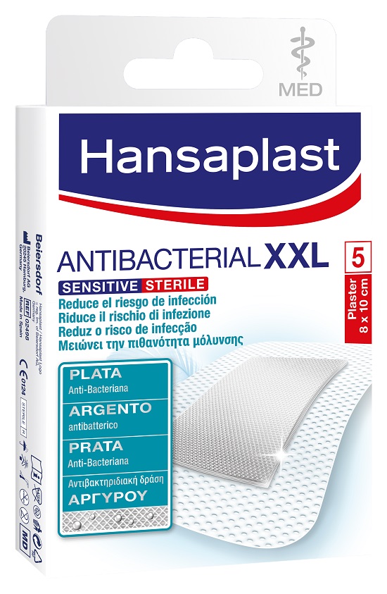 HANSAPLAST SENSITIVE MEDICAZIONE EXTRA EXTRA LARGE SILVER 5 PEZZI - maxifarmacia.it