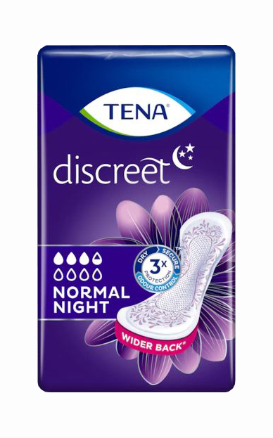 ASSORBENTE TENA DISCREET NORMAL NIGHT 10 PEZZI - maxifarmacia.it