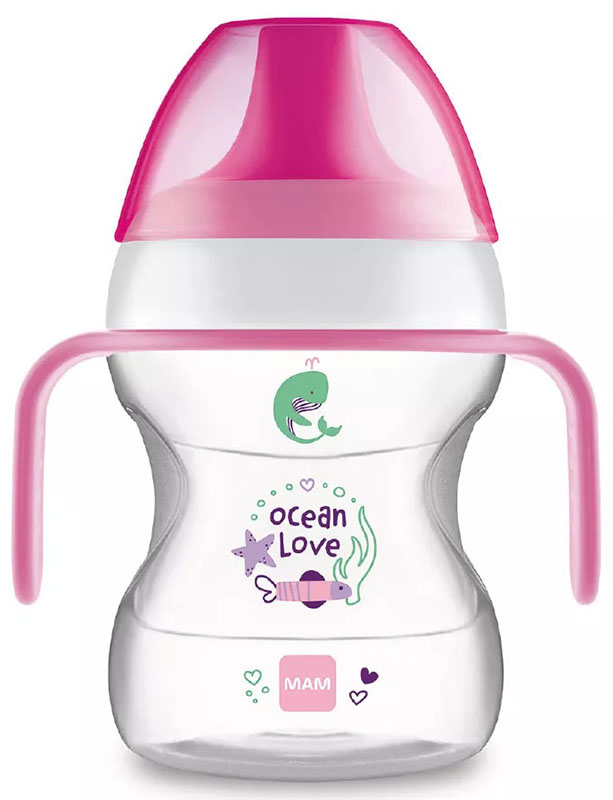 MAM LEARN TO DRINK CUP 190 ML 6+ BECCUCCIO RIGIDO FEMMINA - maxifarmacia.it