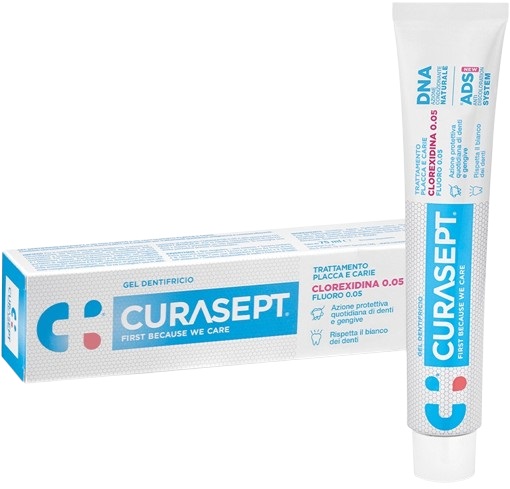 CURASEPT DENTIFRICIO 0,05 ADS+DNA TRATTAMENTO PLACCA E CARIE 75 ML - maxifarmacia.it