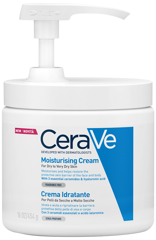 CERAVE CREMA IDRATANTE PER PELLI DA SECCHE A MOLTO SECCHE 454 G PUMP - maxifarmacia.it