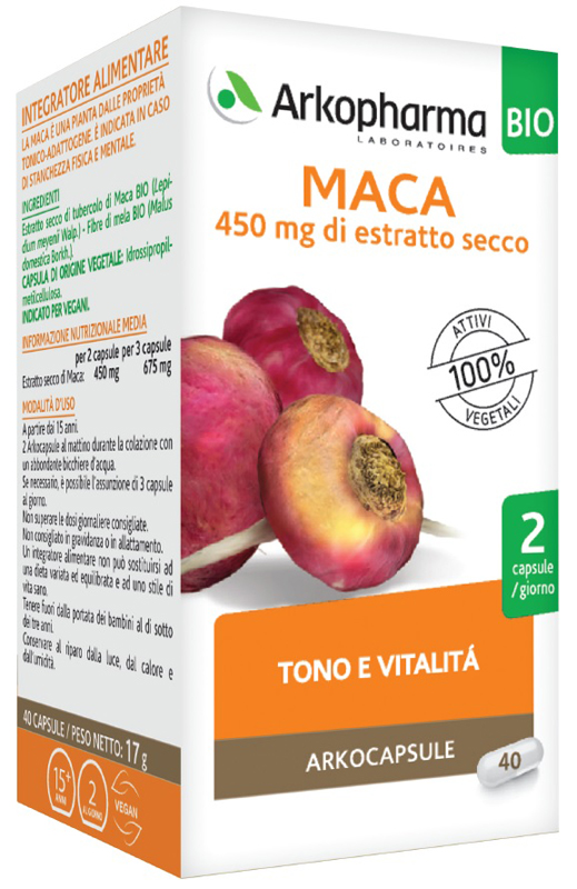 ARKO CAPSULE MACA BIO 40 CAPSULE - maxifarmacia.it