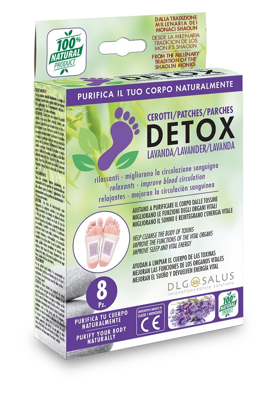CEROTTI DETOX PIEDI LAVANDA 8 PEZZI - maxifarmacia.it