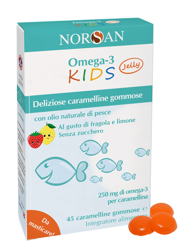 NORSAN OMEGA 3 KIDS 45 CARAMELLINE GOMMOSE - maxifarmacia.it