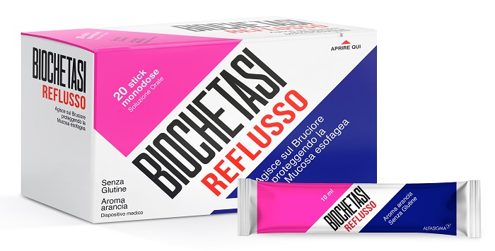 BIOCHETASI REFLUSSO 20 STICK AROMA ARANCIA - maxifarmacia.it