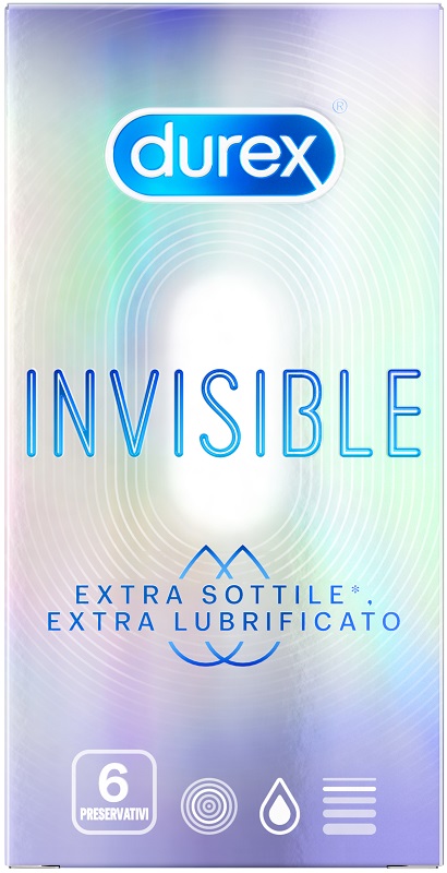 DUREX INVISIBLE EXTRA LUBRIFICATO 6 PROFILATTICI - maxifarmacia.it