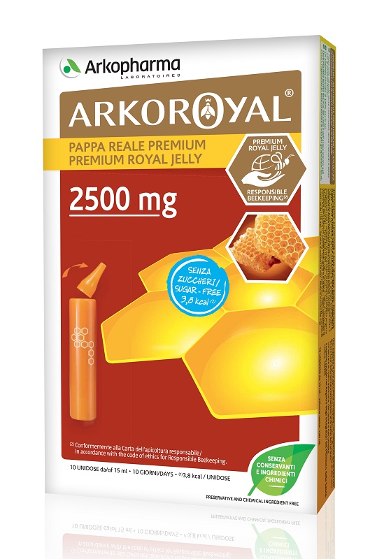 ARKOROYAL PAPPA REALE 2500 MG SENZA ZUCCHERO 10 FIALE - maxifarmacia.it