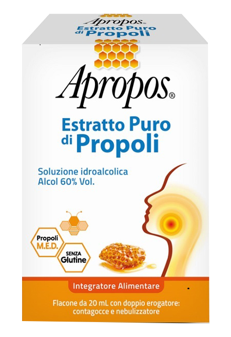 APROPOS ESTRATTO PURO DI PROPOLI SPRAY+CONTAGOCCE 20 ML - maxifarmacia.it