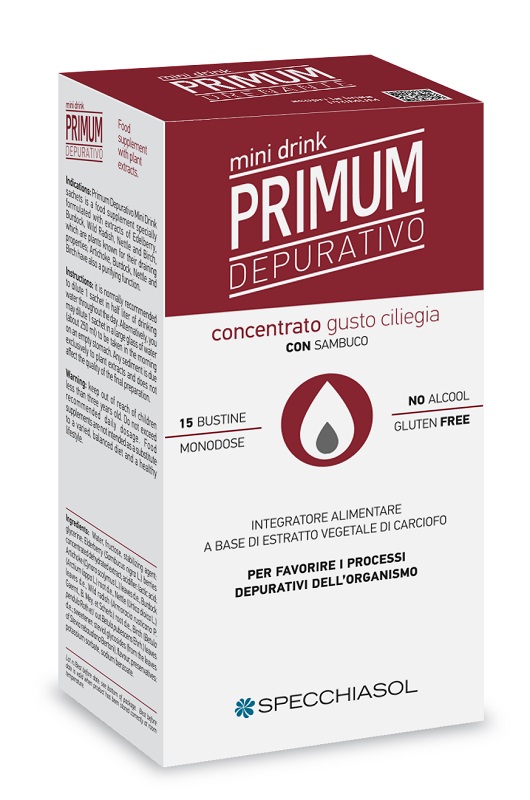 PRIMUM DEPURATIVO MINIDRINK CILIEGIA 15 STICK DA 10 ML - maxifarmacia.it