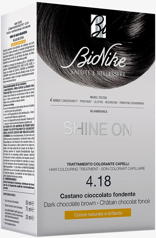 SHINE ON CASTANO CIOCCOLATO FONDENTE 4,18 FLACONE 75 ML + TUBO 50 ML - maxifarmacia.it