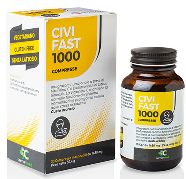 CEMONMED CIVIFAST 1000 30 COMPRESSE MASTICABILI - maxifarmacia.it