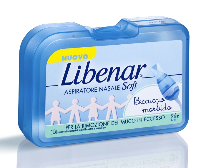 ASPIRATORE NASALE SOFT LIBENAR + 5 FILTRI CON BECCUCCIO ULTRA FLESSIBILE - maxifarmacia.it
