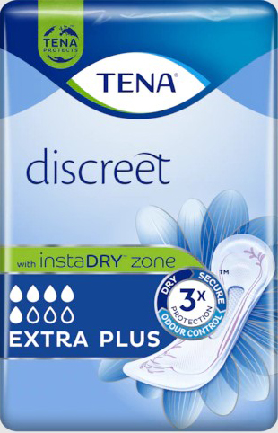 ASSORBENTE INCONTINENZA LEGGERA TENA DISCREET EXTRA PLUS 16 PEZZI - maxifarmacia.it
