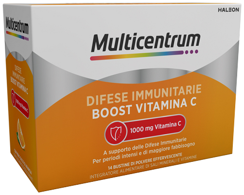 MULTICENTRUM DIFESE IMMUNITARIE BOOST VITAMINA C 14 BUSTINE - maxifarmacia.it