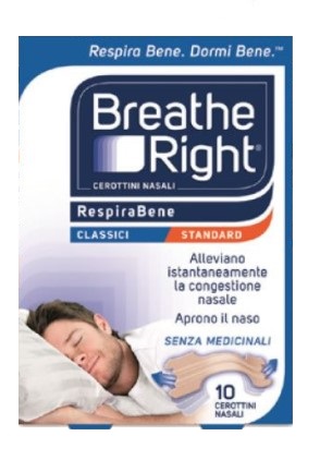 CEROTTI NASALI BREATHE RIGHT CLASSICI 10 PEZZI - maxifarmacia.it
