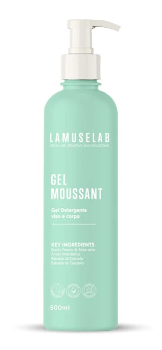 LAMUSELAB GEL MOUSSANT DETERGENTE VISO E CORPO 500 ML - maxifarmacia.it