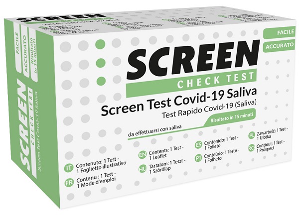 SCREEN TEST ANTIGENICO RAPIDO AUTODIAGNOSTICO COVID-19 SARS-COV-2 CAMPIONI SALIVARI SELFTEST COVID SALIVA SCREEN - maxifarmacia.it