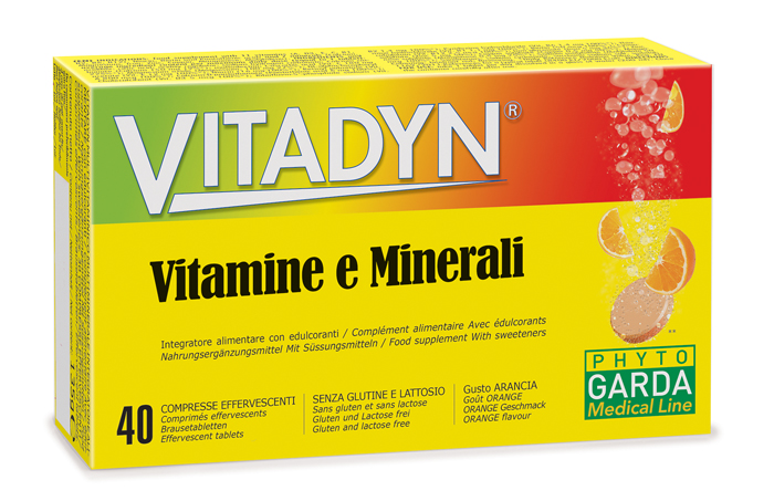 VITADYN VITAMINE/MINERALI 40 COMPRESSE EFFERVESCENTI IN 2 TUBI - maxifarmacia.it