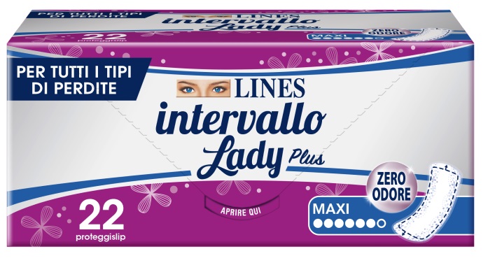 PROTEGGISLIP LINES INTERVALLO LADY PLUS MAXI 22 PEZZI - maxifarmacia.it