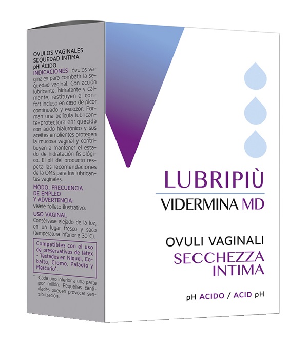 VIDERMINA LUBRIPIU' OVULI VAGINALI 2 BLISTER DA 5 OVULI - maxifarmacia.it