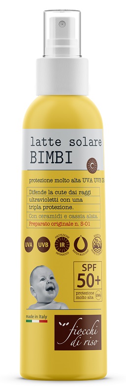 FIOCCHI DI RISO LATTE SOLARE BIMBI 50+ 140 ML SPRAY - maxifarmacia.it