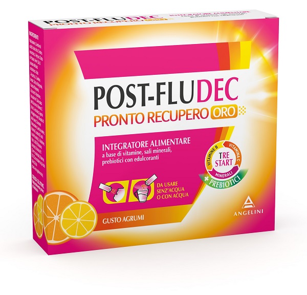 POSTFLUDEC AGRUMI PRONTO RECUPERO ORO 12 BUSTINE - maxifarmacia.it