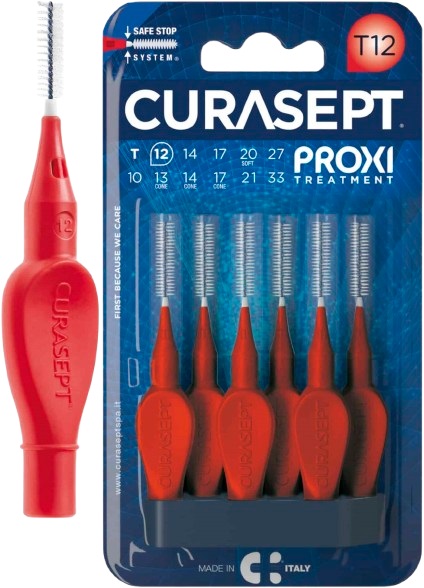 CURASEPT PROXI T12 ROSSO/RED 6 PEZZI - maxifarmacia.it