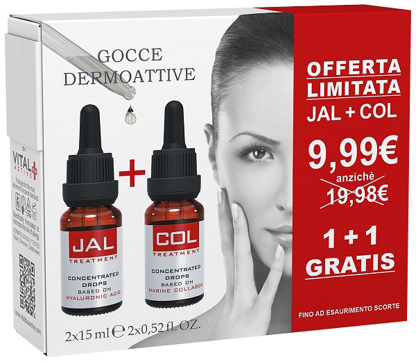 VITAL PLUS ACTIVE GOCCE DERMOATTIVE JAL 15ml + COL 15ml - maxifarmacia.it