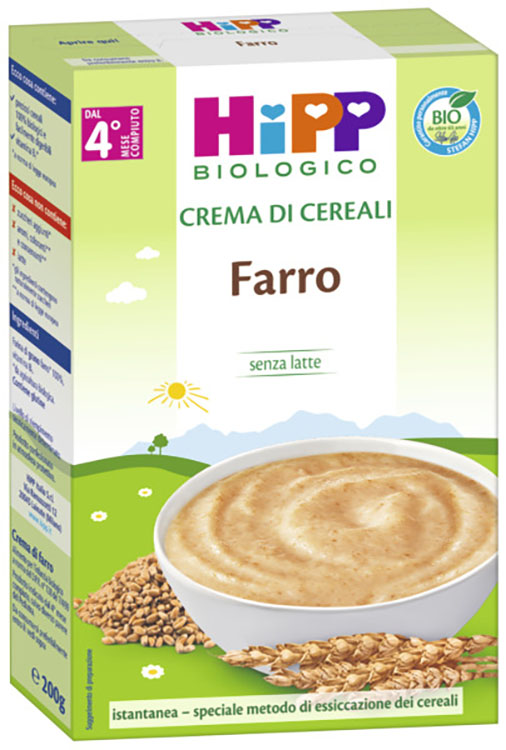 HIPP BIO CREMA CEREALI FARRO 200 G - maxifarmacia.it