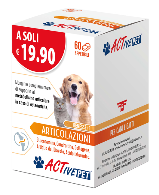 ACTIVE PET ARTICOLAZIONI 60 COMPRESSE - maxifarmacia.it