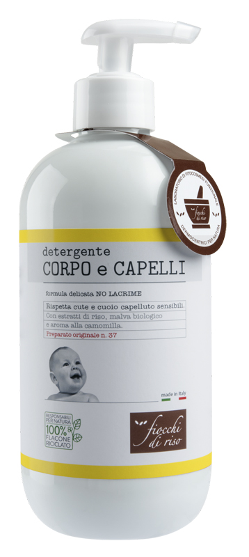 FIOCCHI DI RISO DETERGENTE CORPO/CAPELLI CAMOMILLA 400 ML - maxifarmacia.it