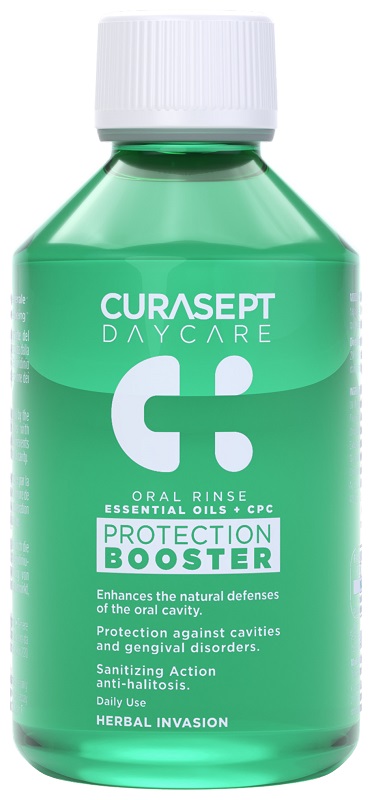 CURASEPT DAYCARE COLLUTORIO PROTECTION BOOSTER HERBAL INVESION 100 ML - maxifarmacia.it