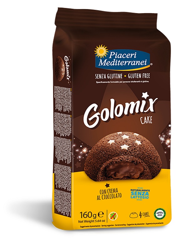 PIACERI MEDITERRANEI GOLOMIX CAKE 4 PEZZI DA 40 G - maxifarmacia.it