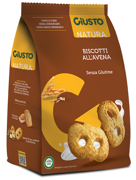 GIUSTO SENZA GLUTINE BISCOTTI AVENA 250 G - maxifarmacia.it
