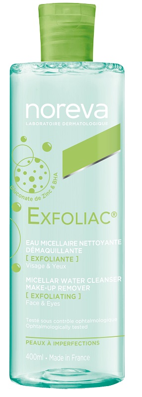 EXFOLIAC ACQUA MICELLARE DETERGENTE STRUCCANTE ESFOLIANTE 400 ML - maxifarmacia.it