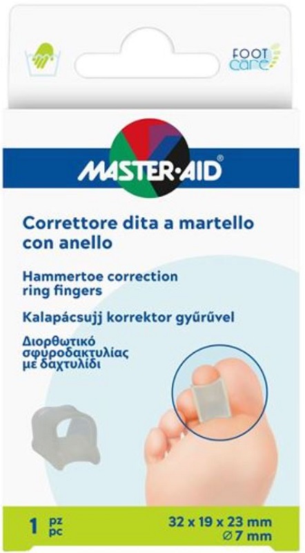 CORRETTORE DITA A MARTELLO MASTER-AID FOOTCARE CON ANELLO 1 PEZZO C14 - maxifarmacia.it