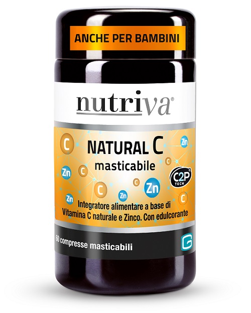 NUTRIVA NATURAL C 60 COMPRESSE MASTICABILI - maxifarmacia.it