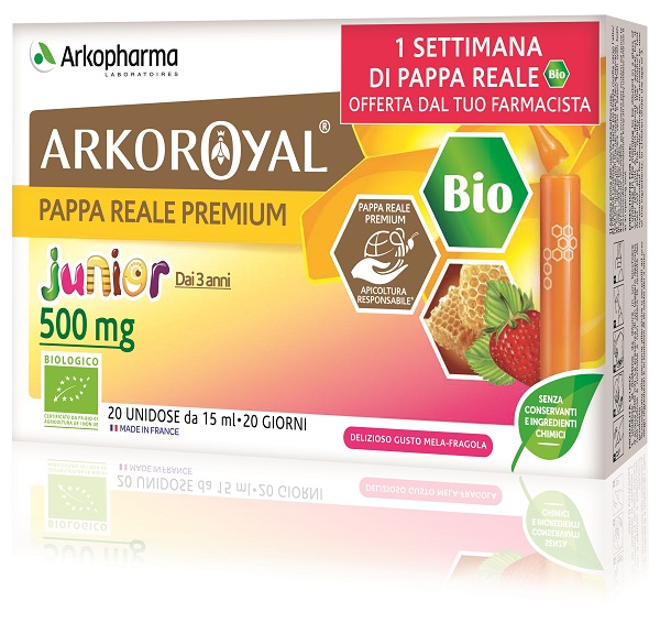 ARKOROYAL JUNIOR PAPPA REALE 500MG BIO 20 FIALOIDI PROMO - maxifarmacia.it
