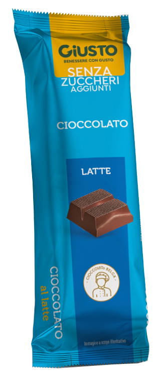 GIUSTO SENZA ZUCCHERO BARRETTA CIOCCOLATO LATTE 42 G - maxifarmacia.it