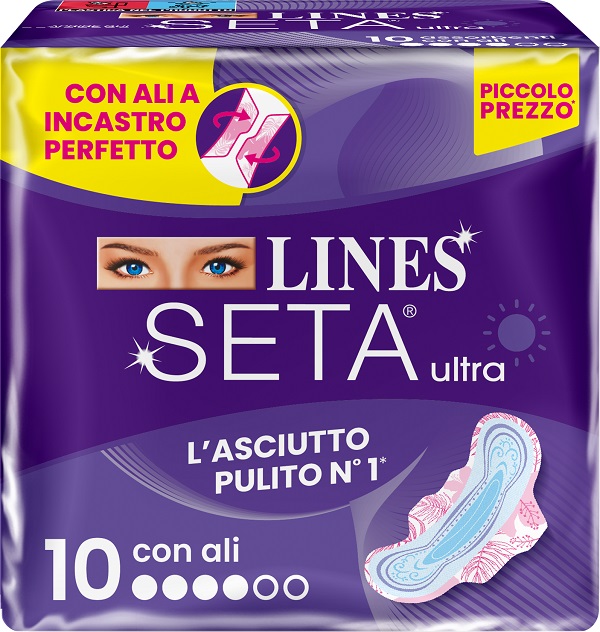 LINES SETA ULTRA ASSORBENTI ALI DWCT 10 PEZZI - maxifarmacia.it