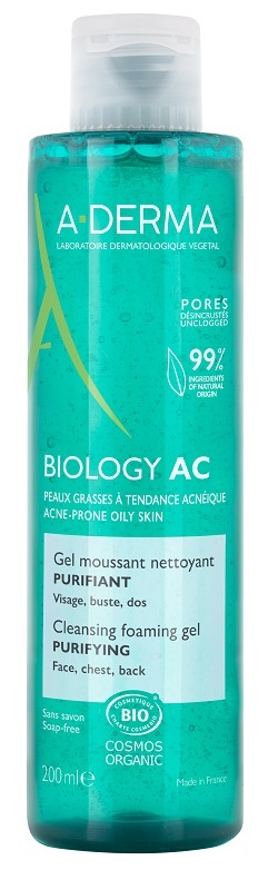 ADERMA BIOLOGY AC GEL DETERGENTE SCHIUMOGENO PURIFICANTE 200 ML - maxifarmacia.it