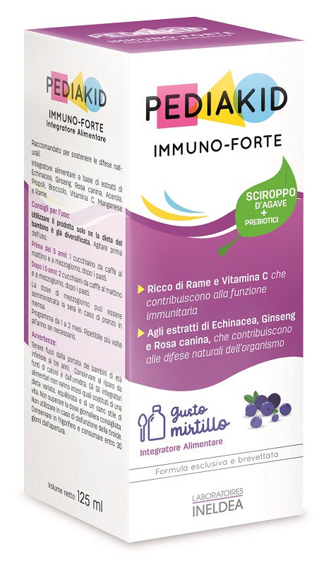 PEDIAKID IMMUNO FORTE SCIROPPO 125 ML - maxifarmacia.it